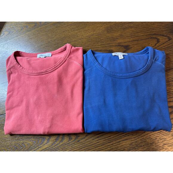 Peter Millar Lava Wash Long Sleeve T-Shirt Bundle x 2 Soft Essential Men's M - Picture 1 of 13